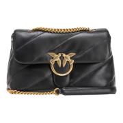 Zwarte Love Puffy Clutch Tas Pinko , Black , Dames