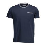 Blauw Katoenen T-Shirt met Contrasterende Details Harmont & Blaine , B...