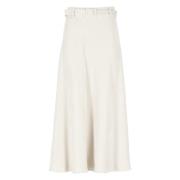 Ribfluwelen Rok in Ivoor D.Exterior , Beige , Dames