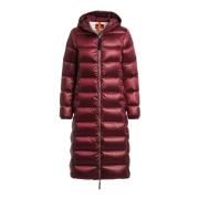 Gewatteerde Aubergine Jas met Capuchon Parajumpers , Brown , Dames