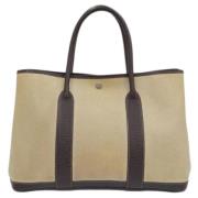 Pre-owned Canvas totes Hermès Vintage , Beige , Dames