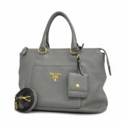 Pre-owned Leather prada-bags Prada Vintage , Gray , Dames