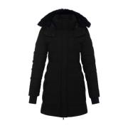 Zwarte Shearling Parka voor Vrouwen Moose Knuckles , Black , Dames