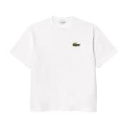 Witte Heren T-shirt Lacoste , White , Heren