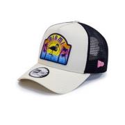 Witte Miami Patch Trucker Hoed New Era , Multicolor , Heren