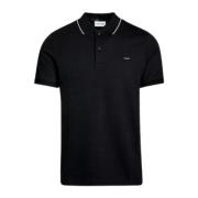 Heren Stretch Pique Polo met Tipping Calvin Klein , Black , Heren