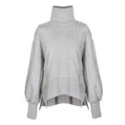 Geborduurde Sweatshirt voor Trendy Comfort Hést , Gray , Dames