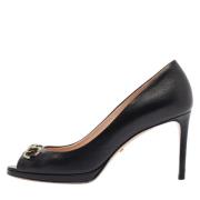 Pre-owned Leather heels Gucci Vintage , Black , Dames