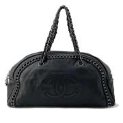 Pre-owned Leather chanel-bags Chanel Vintage , Black , Dames