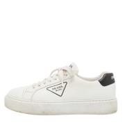 Pre-owned Leather sneakers Prada Vintage , White , Heren