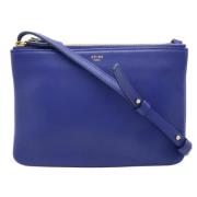 Pre-owned Leather celine-bags Celine Vintage , Blue , Dames