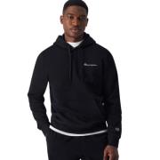 Zwarte hoodie met geborduurd logo Champion , Black , Heren