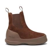 Bruine Suède Instaplaarzen Moon Boot , Brown , Dames