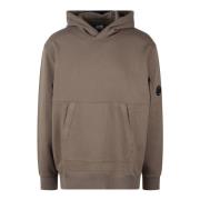 Diagonaal Fleece Lens Hoodie C.p. Company , Gray , Heren