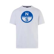 Korte Mouw T-shirt North Sails , White , Heren