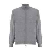 Zachte Textuur Rits Cardigan Fedeli , Gray , Heren