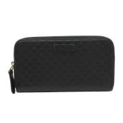 Pre-owned Leather wallets Gucci Vintage , Black , Dames