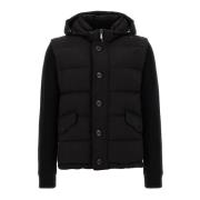 Zwarte Dons-Quilted Bomberjas Moorer , Black , Heren