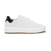 Leren Sneakers in Wit/Zwart Sun68 , White , Heren