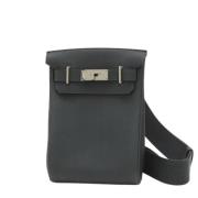 Pre-owned Leather shoulder-bags Hermès Vintage , Black , Dames