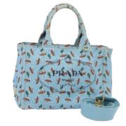 Pre-owned Canvas prada-bags Prada Vintage , Blue , Dames