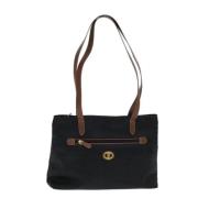 Pre-owned Canvas totes Burberry Vintage , Black , Dames