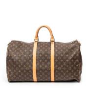 Pre-owned Coated canvas handbags Louis Vuitton Vintage , Brown , Dames