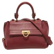 Pre-owned Leather handbags Salvatore Ferragamo Pre-owned , Red , Dames