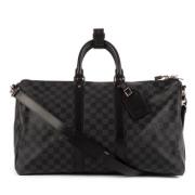 Pre-owned Coated canvas handbags Louis Vuitton Vintage , Gray , Dames