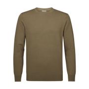 Donkergroene Crew Neck Pullover Profuomo , Green , Heren