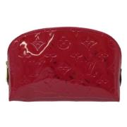 Pre-owned Leather clutches Louis Vuitton Vintage , Red , Dames