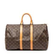 Pre-owned Coated canvas handbags Louis Vuitton Vintage , Brown , Dames