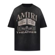 T-shirt met logo Amiri , Black , Heren