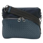 Pre-owned Nylon shoulder-bags Bottega Veneta Vintage , Blue , Dames