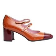 Beige Pumps met Bordeaux Details Carel , Brown , Dames