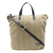 Pre-owned Canvas prada-bags Prada Vintage , Beige , Dames