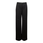 Jacquard Cropped Broek Zwart Max Mara Weekend , Black , Dames