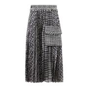 Tweed Rok Sacai , Multicolor , Dames