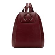 Pre-owned Leather backpacks Cartier Vintage , Red , Dames