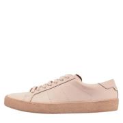 Pre-owned Leather sneakers Yves Saint Laurent Vintage , Pink , Dames