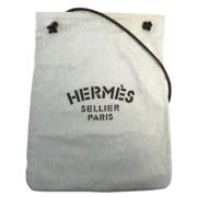 Pre-owned Fabric shoulder-bags Hermès Vintage , Beige , Dames