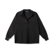 Loes Longsleeve Top Refined Department , Black , Dames