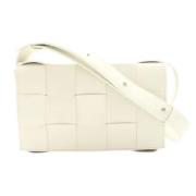 Pre-owned Leather shoulder-bags Bottega Veneta Vintage , White , Dames