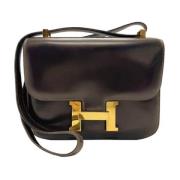 Pre-owned Leather hermes-bags Hermès Vintage , Brown , Dames