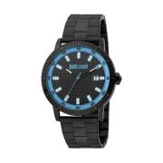 Zwarte heren quartz analoog horloge Just Cavalli , Black , Heren