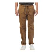 Bruine Lichtgewicht Katoenmix Broek K-Way , Brown , Heren