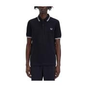 Iconische Twin Tipped Polo Shirt Fred Perry , Black , Heren