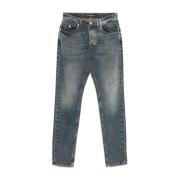 Blauwe Denim Jeans Straight Leg John Richmond , Blue , Heren