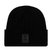 Wollen muts met logopatch Balmain , Black , Heren