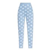 Broek met logo Dolce & Gabbana , Blue , Dames